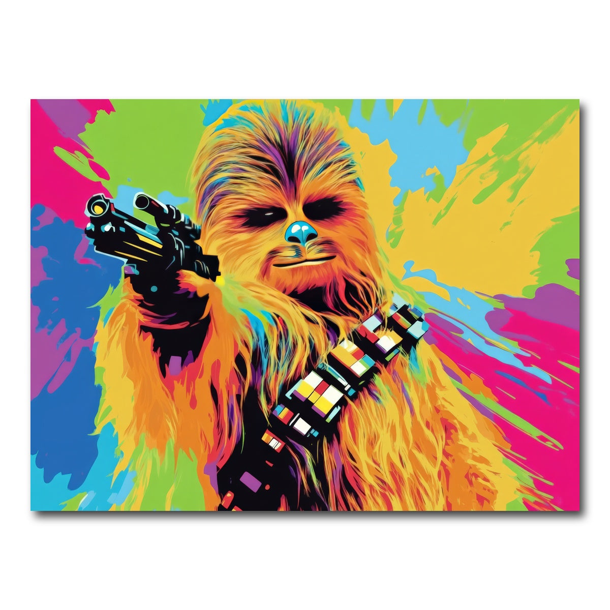 AUTO-MOCKUP WHITE | Chewbacca Color Splash | 1 Piece | Gallery Wrap Canvas | group=4x3
