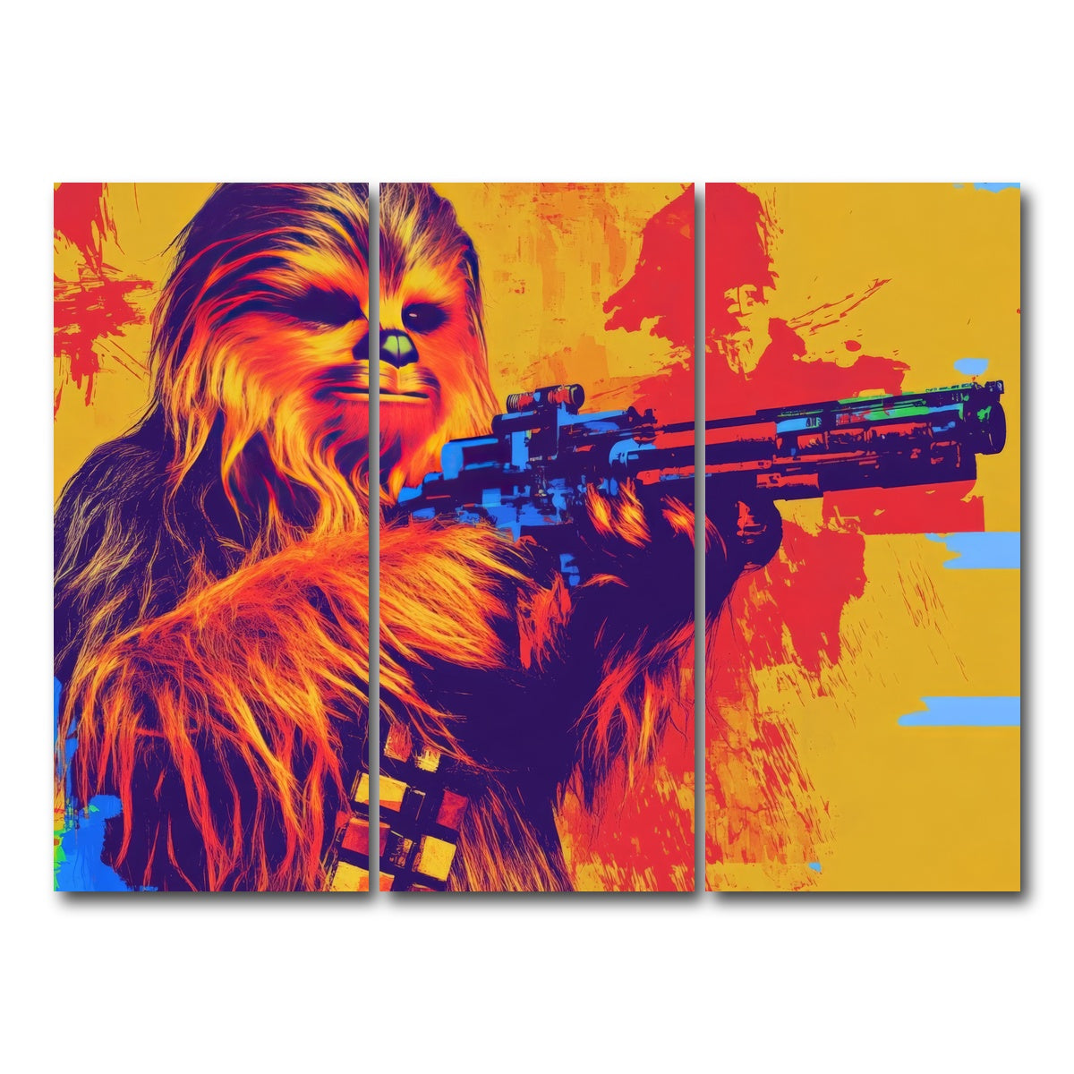 AUTO-MOCKUP WHITE | Chewbacca Gun | 3 Piece | Gallery Wrap Canvas | group=8x18
