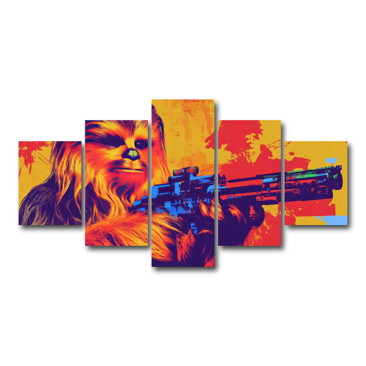 AUTO-MOCKUP WHITE | Chewbacca Gun | 5 Piece | Gallery Wrap Canvas | group=5_short