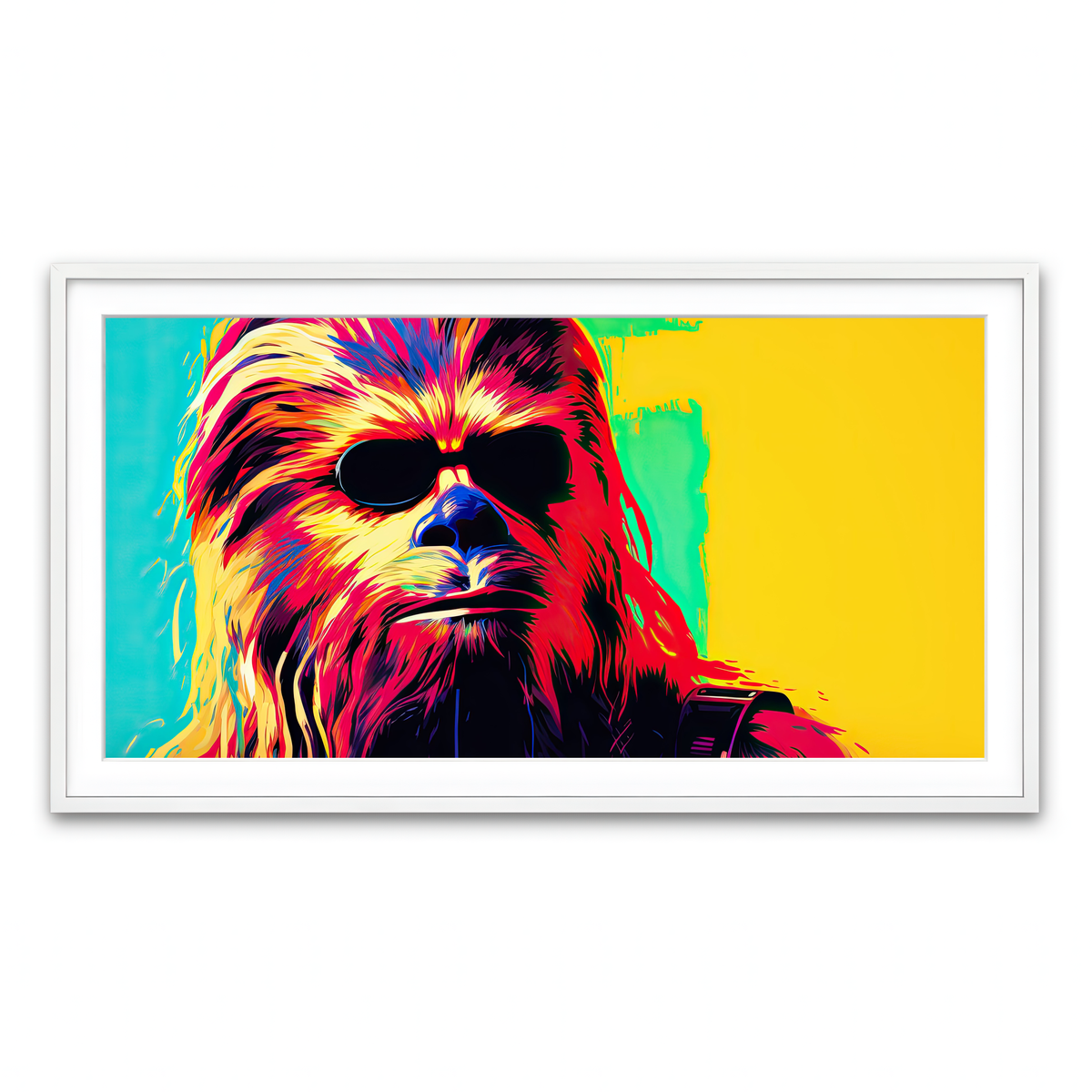 Framed Print 2x1 White