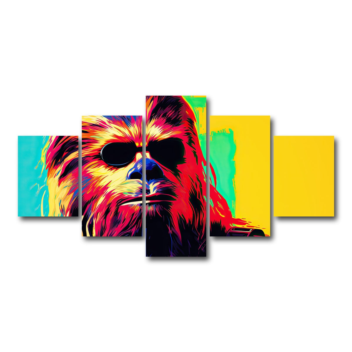 AUTO-MOCKUP WHITE | Chewbacca Shades | 5 Piece | Gallery Wrap Canvas | group=5_short