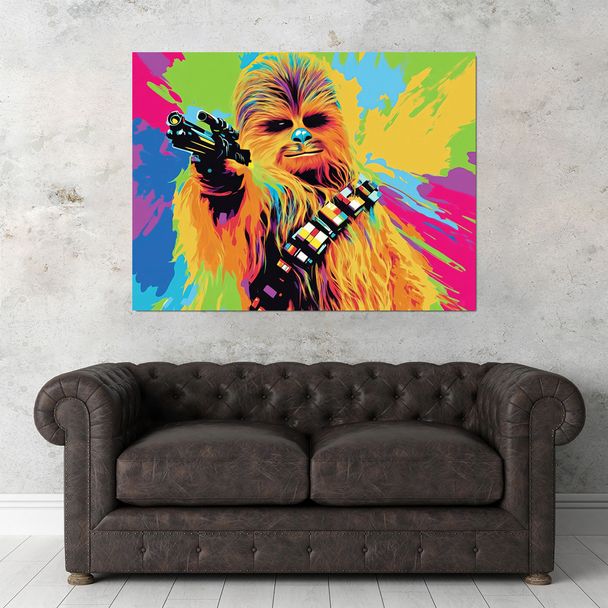 Chewbacca Color Splash Wall Art