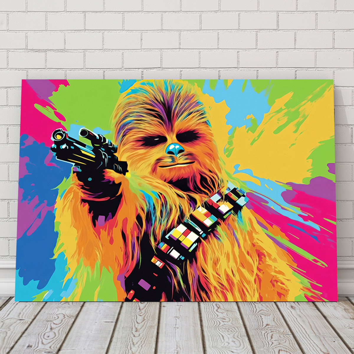 Chewbacca Color Splash Wall Art