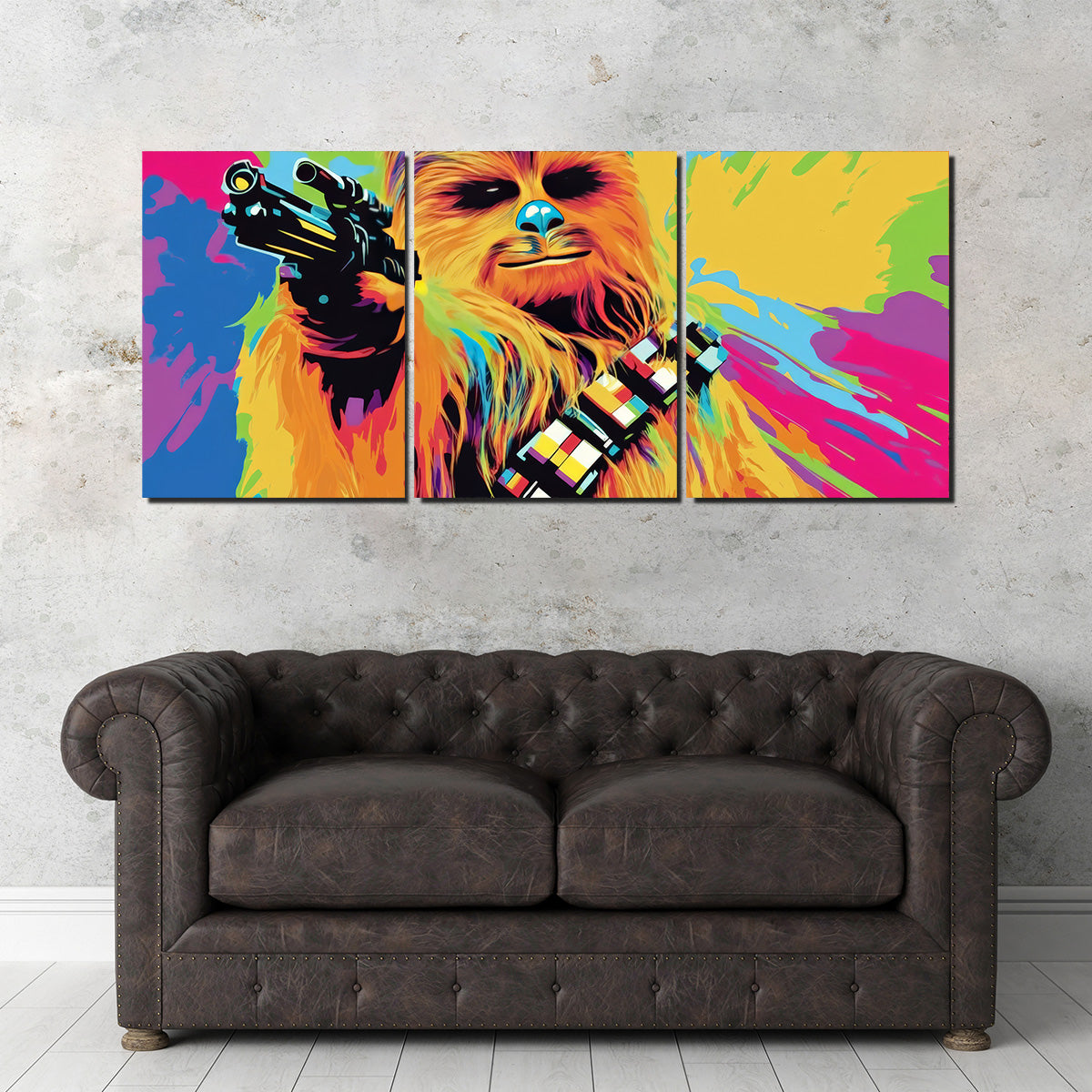 Chewbacca Color Splash Wall Art