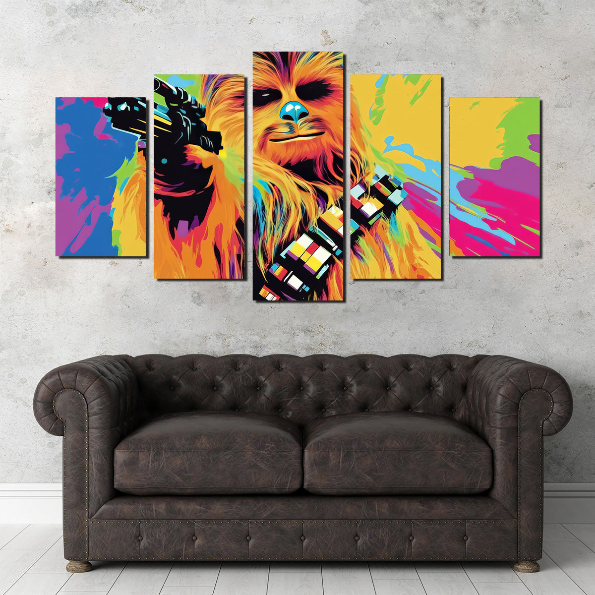 Chewbacca Color Splash Wall Art