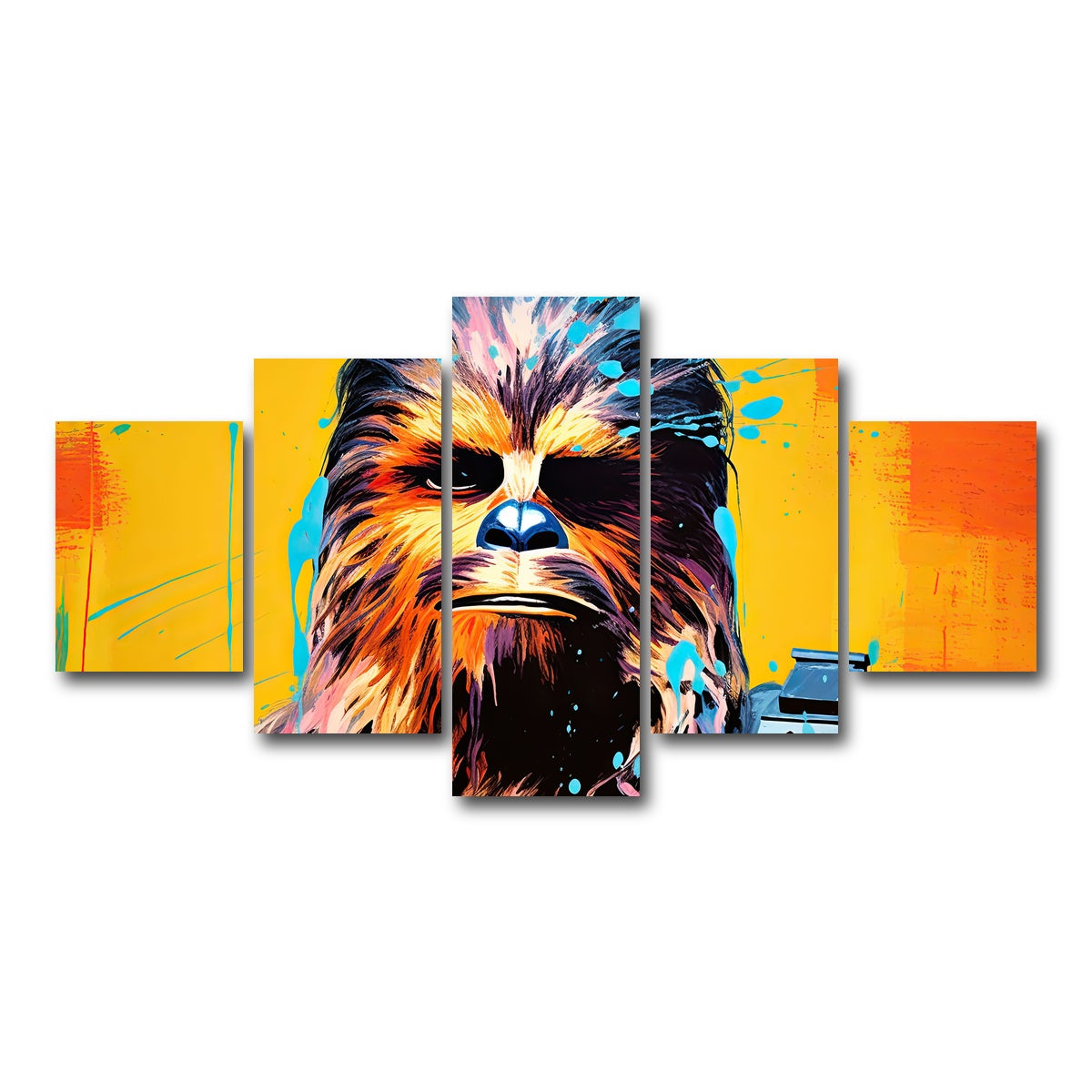 AUTO-MOCKUP WHITE | Chewbacca Warhol | 5 Piece | Gallery Wrap Canvas | group=5_short