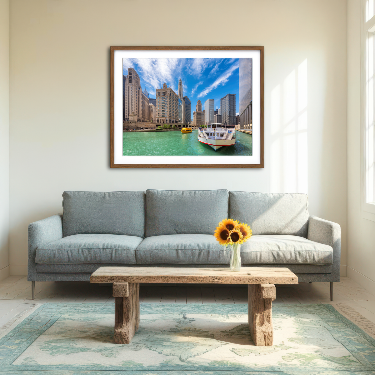 AUTO-MOCKUP ROOM | Chicago River Wall Art