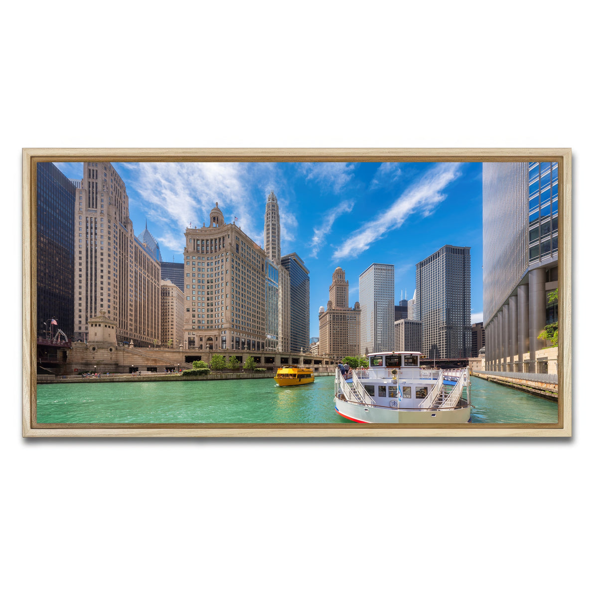 AUTO-MOCKUP WHITE | Chicago River | 1 Piece | Natural Framed Canvas | group=2x1