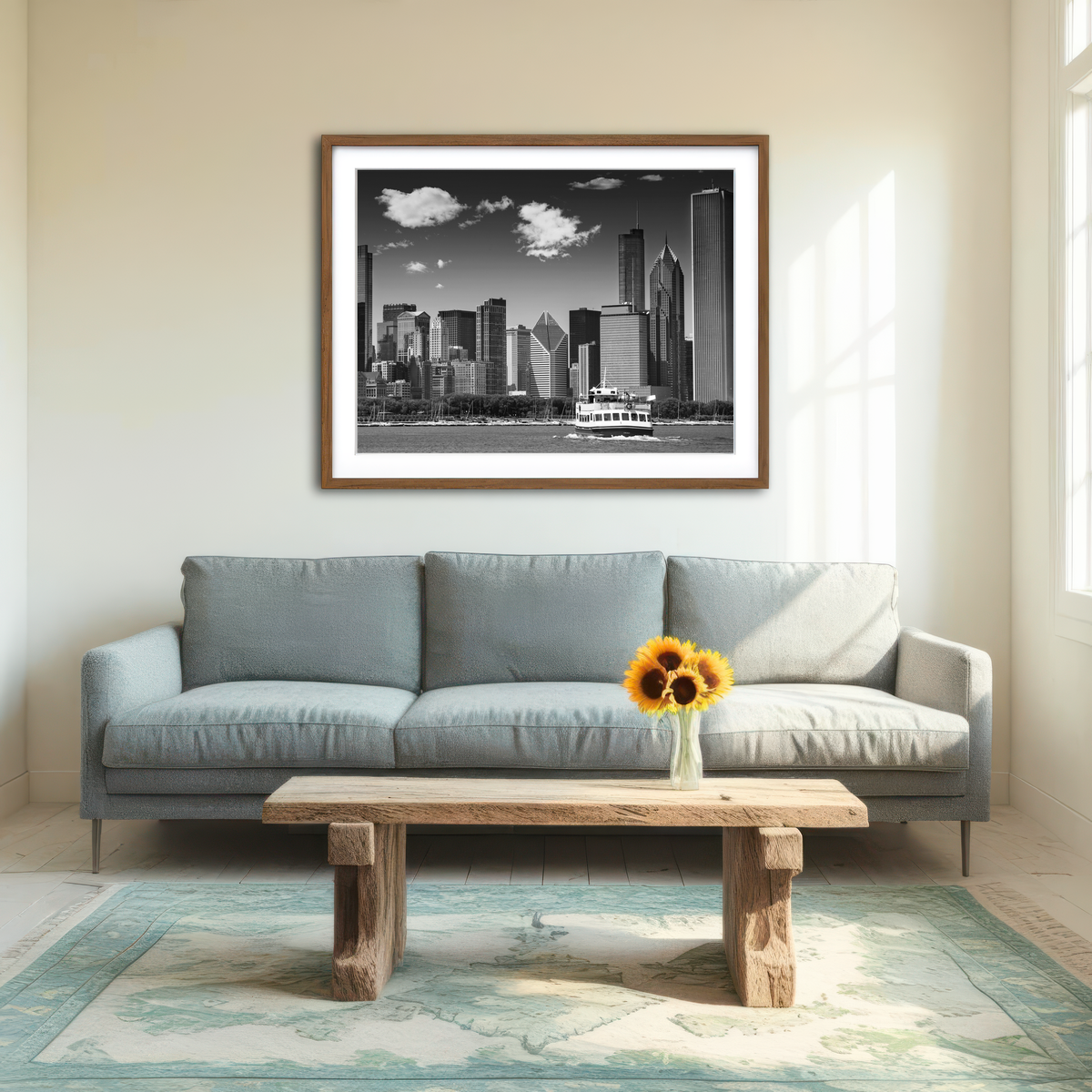 AUTO-MOCKUP ROOM | Chicago Skyline Wall Art