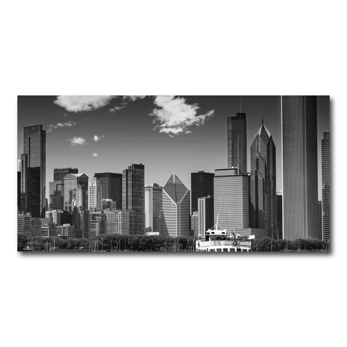 AUTO-MOCKUP WHITE | Chicago Skyline | 1 Piece | Gallery Wrap Canvas | group=2x1