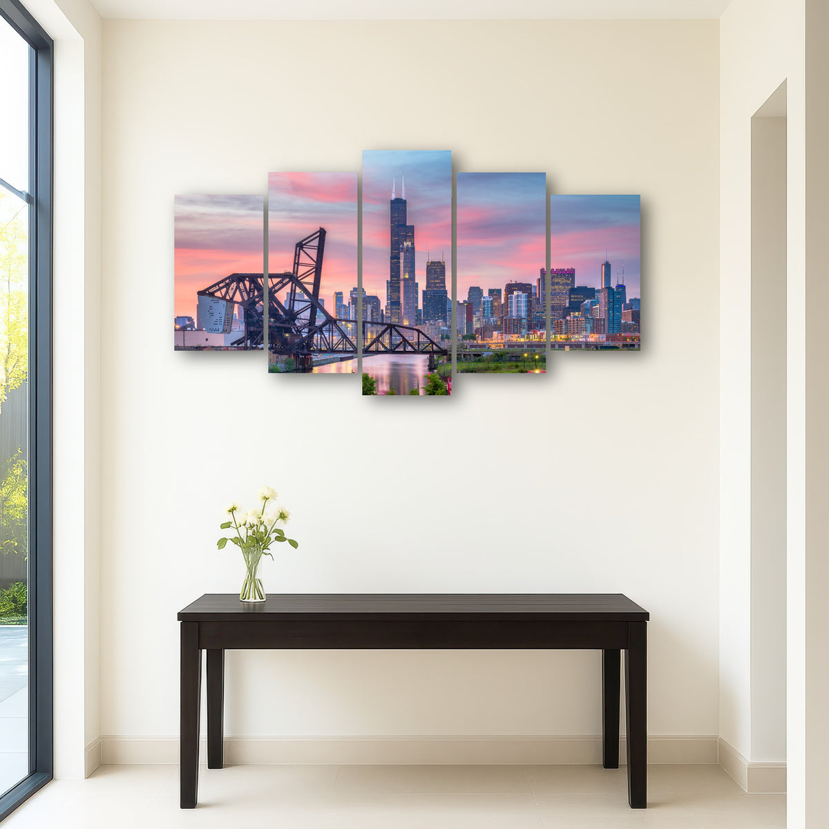 AUTO-MOCKUP ROOM | Chicago Skyline at Twilight