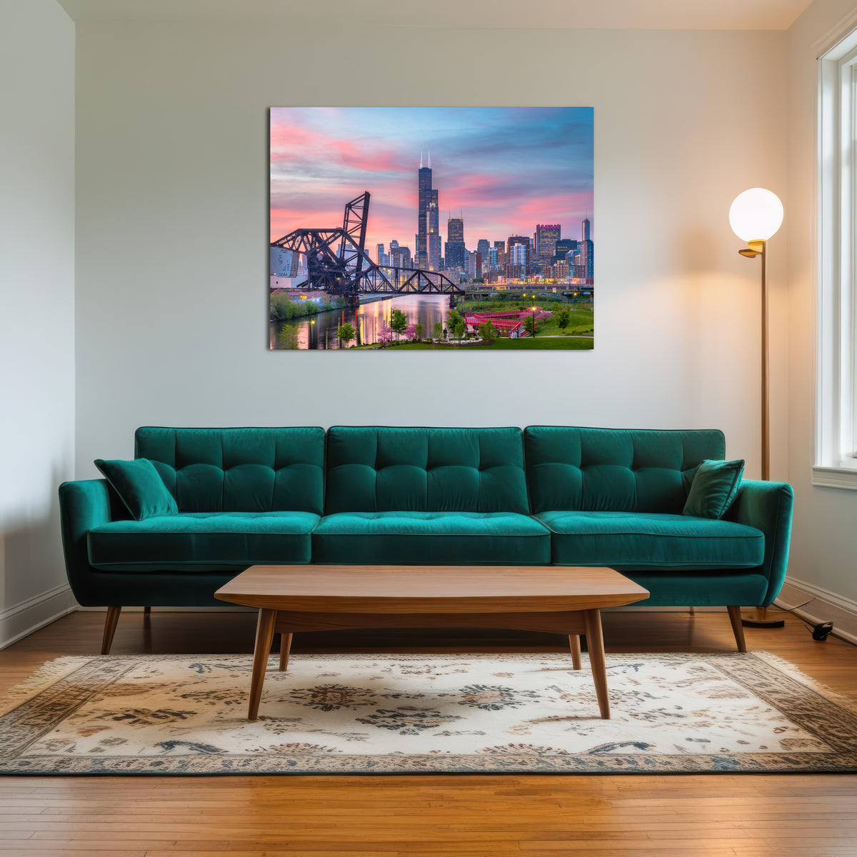 AUTO-MOCKUP ROOM | Chicago Skyline at Twilight