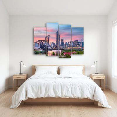 AUTO-MOCKUP ROOM | Chicago Skyline at Twilight