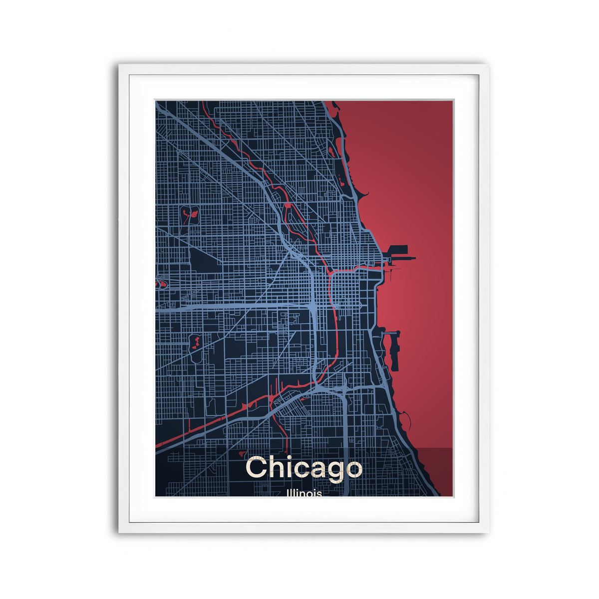 Framed Print 3x4 White