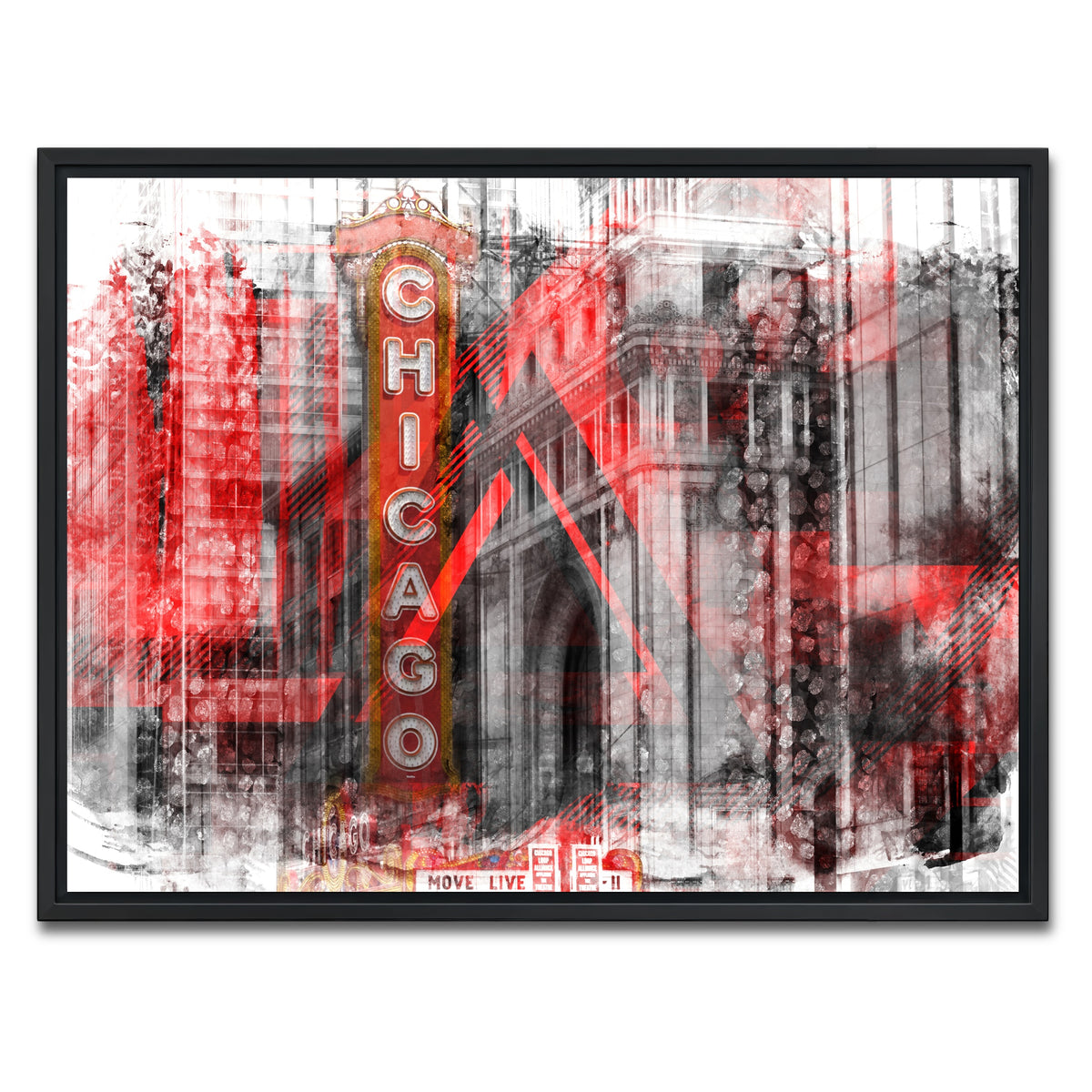 AUTO-MOCKUP WHITE | Chicago _ Geometric Mix No. 4 | 1 Piece | Black Framed Canvas | group=4x3