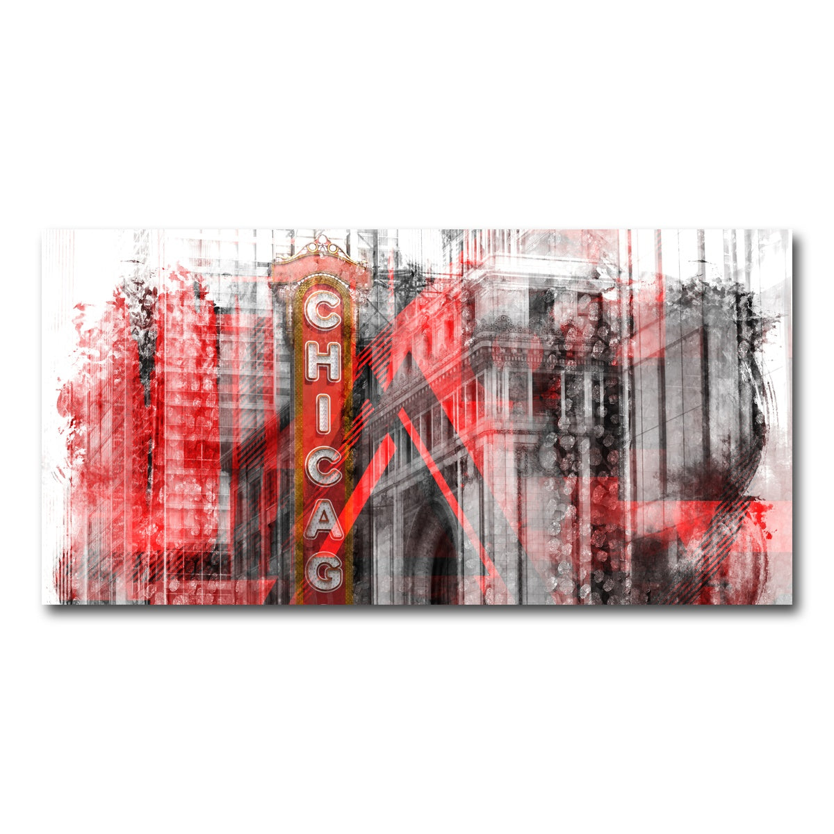 AUTO-MOCKUP WHITE | Chicago _ Geometric Mix No. 4 | 1 Piece | Gallery Wrap Canvas | group=2x1