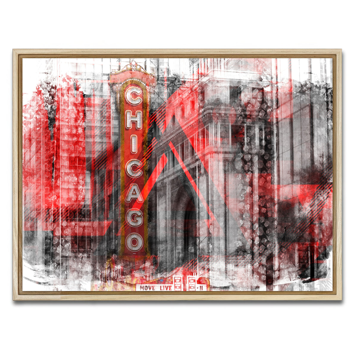 AUTO-MOCKUP WHITE | Chicago _ Geometric Mix No. 4 | 1 Piece | Natural Framed Canvas | group=4x3