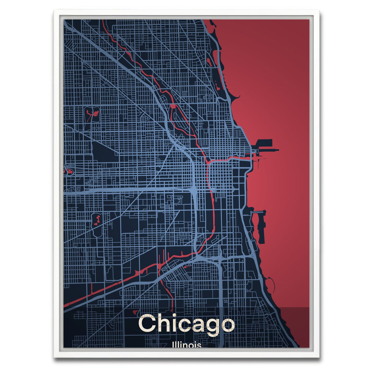 AUTO-MOCKUP WHITE | Chicago | 1 Piece | White Framed Canvas | group=3x4