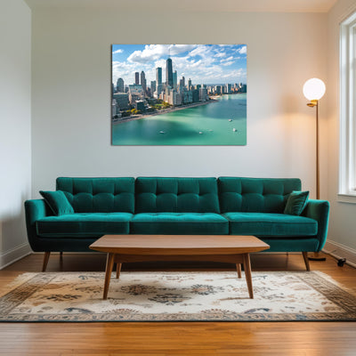 AUTO-MOCKUP ROOM | Chicago skyline aerial