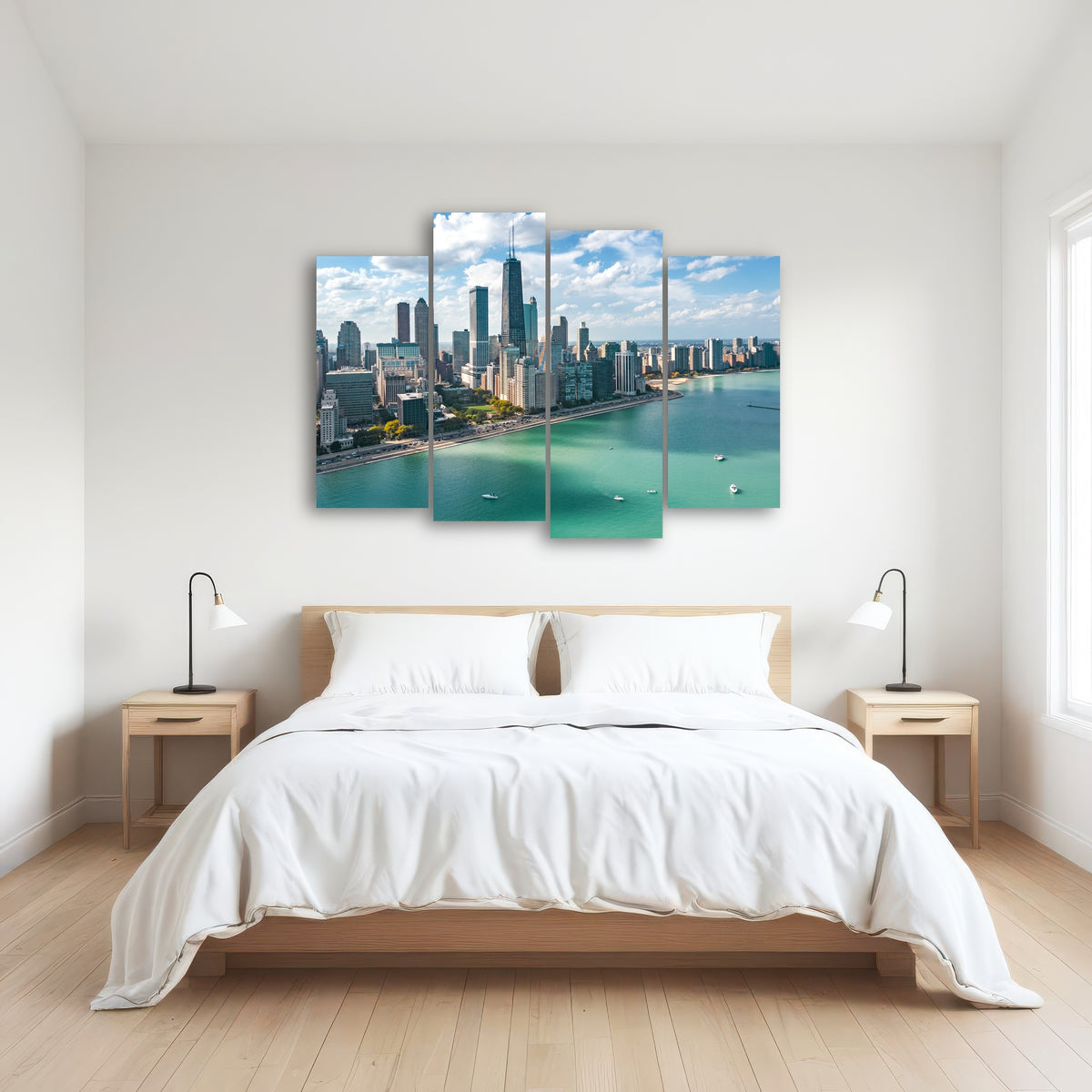 AUTO-MOCKUP ROOM | Chicago skyline aerial