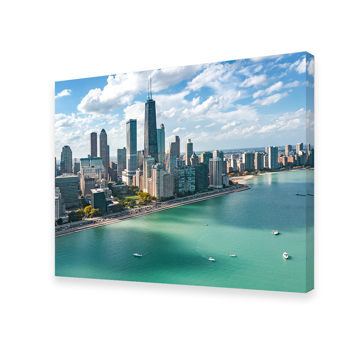 Chicago Skyline Aerial Wall Art