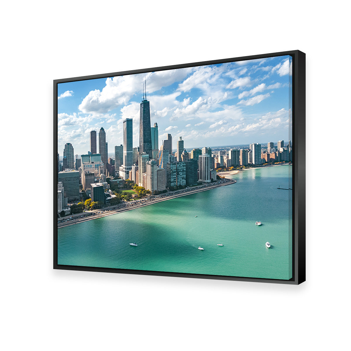 Chicago Skyline Aerial Wall Art