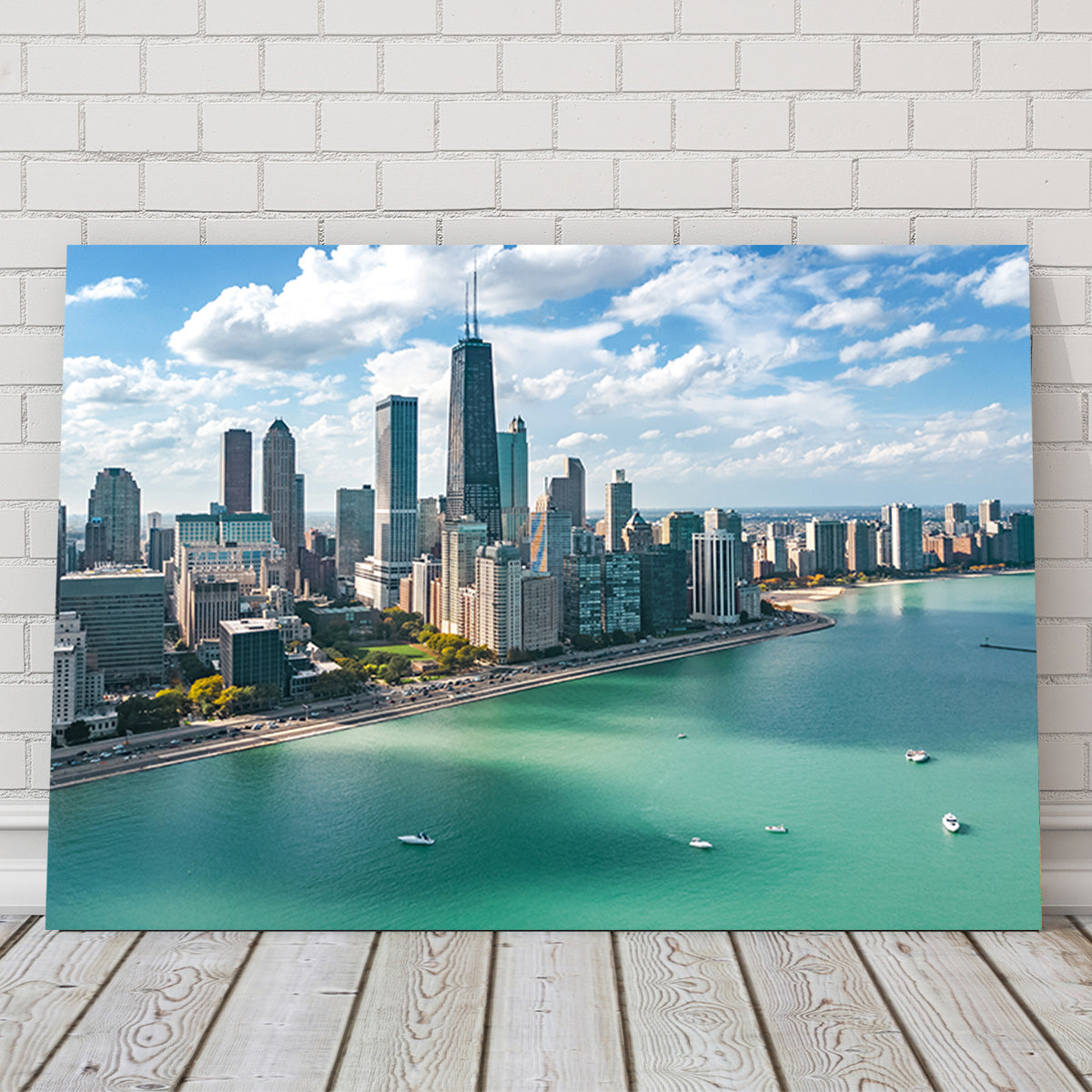 Chicago Skyline Aerial Wall Art