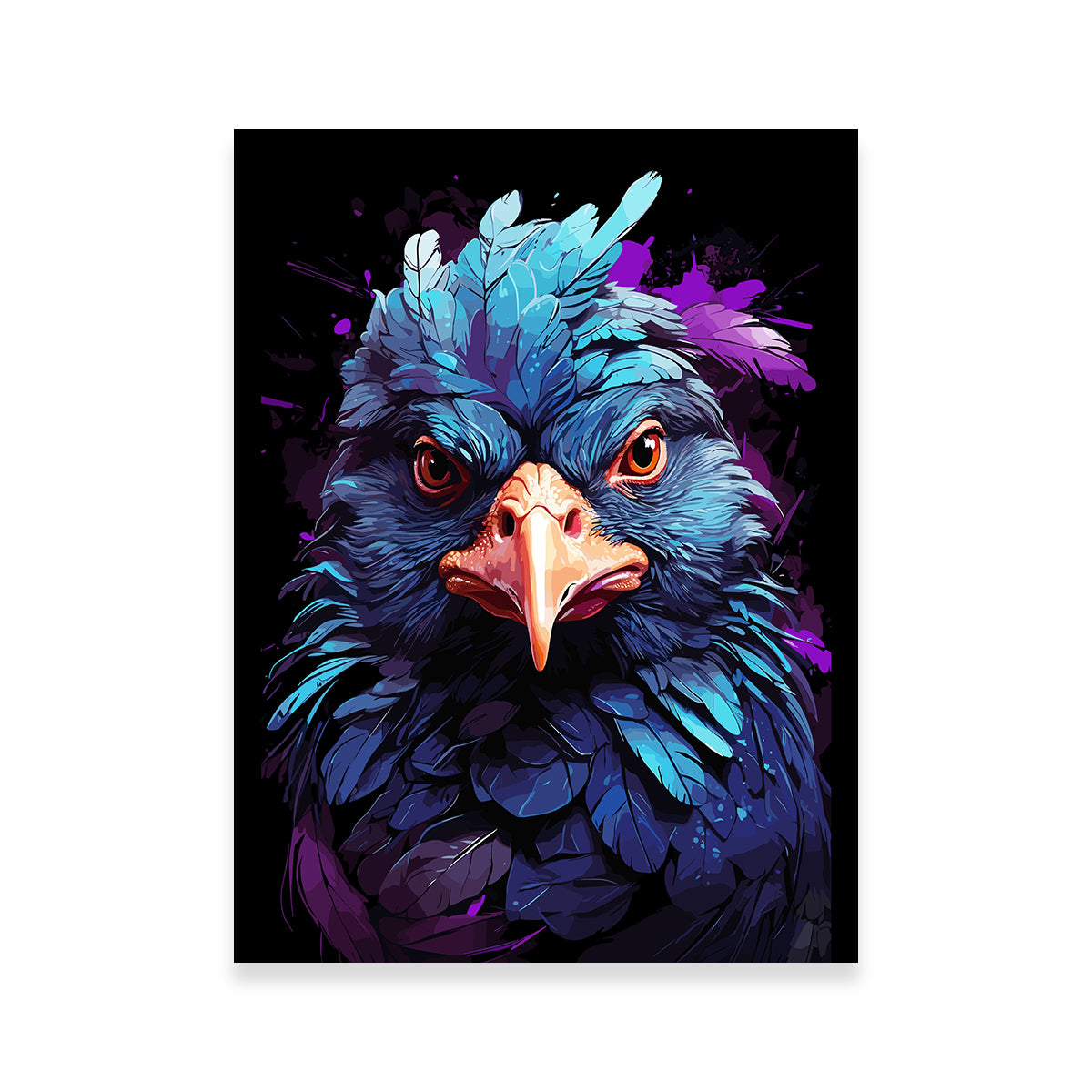 Chicken Animal Colorful Wall Art