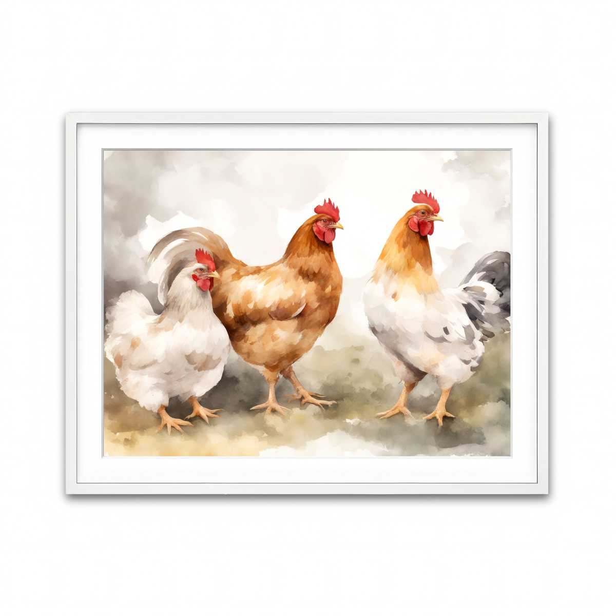 Framed Print 4x3 White