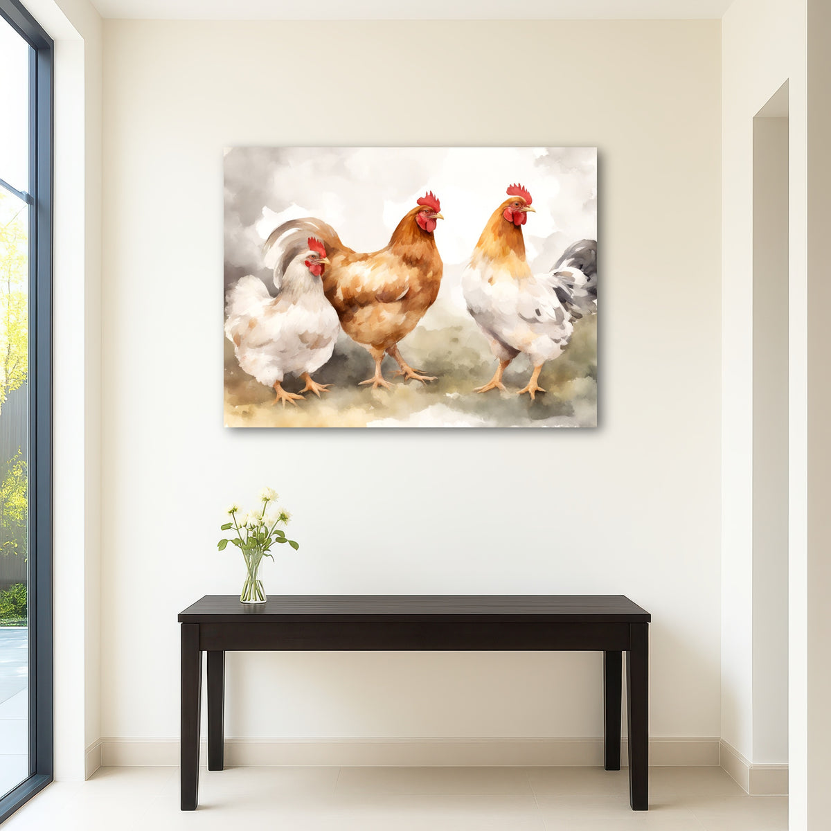 AUTO-MOCKUP ROOM | Chicken watercolor