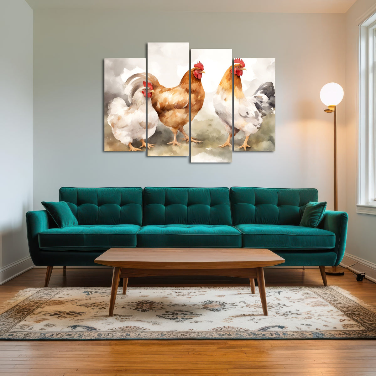 AUTO-MOCKUP ROOM | Chicken watercolor
