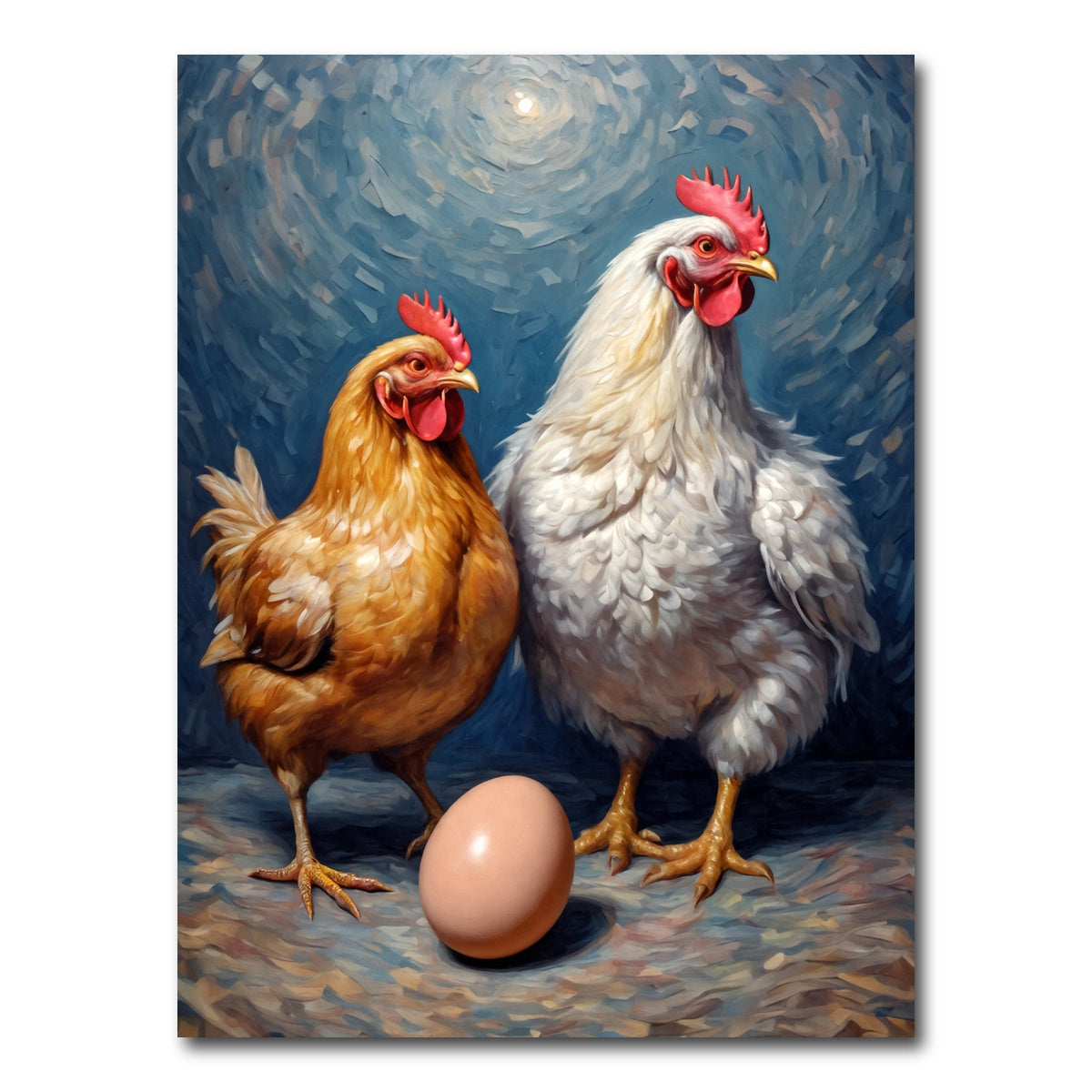 AUTO-MOCKUP WHITE | Chickens and Egg | 1 Piece | Gallery Wrap Canvas | group=3x4