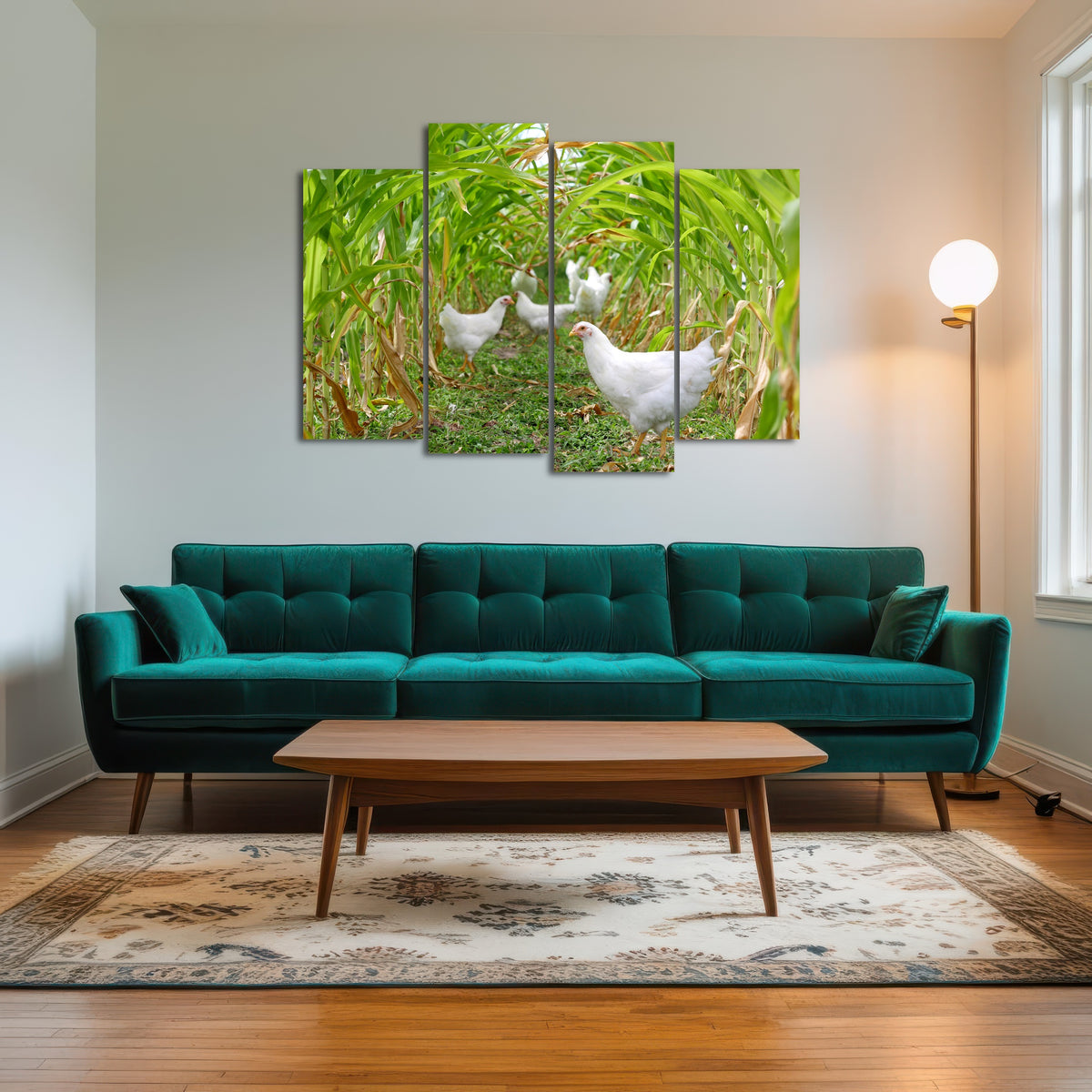 AUTO-MOCKUP ROOM | Chickens in Corn Field