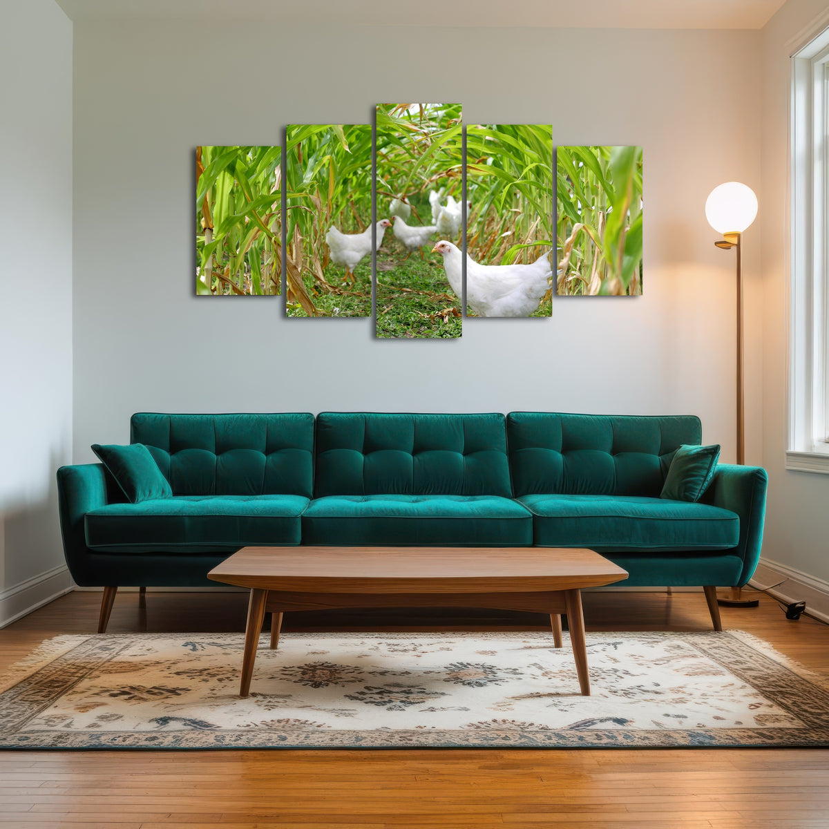 AUTO-MOCKUP ROOM | Chickens in Corn Field