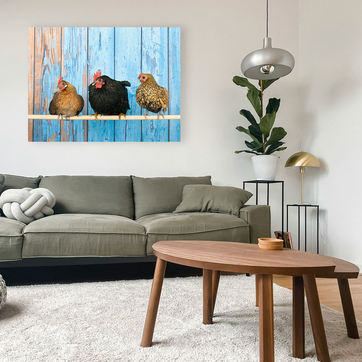 Chickens in Henhouse Wall Art