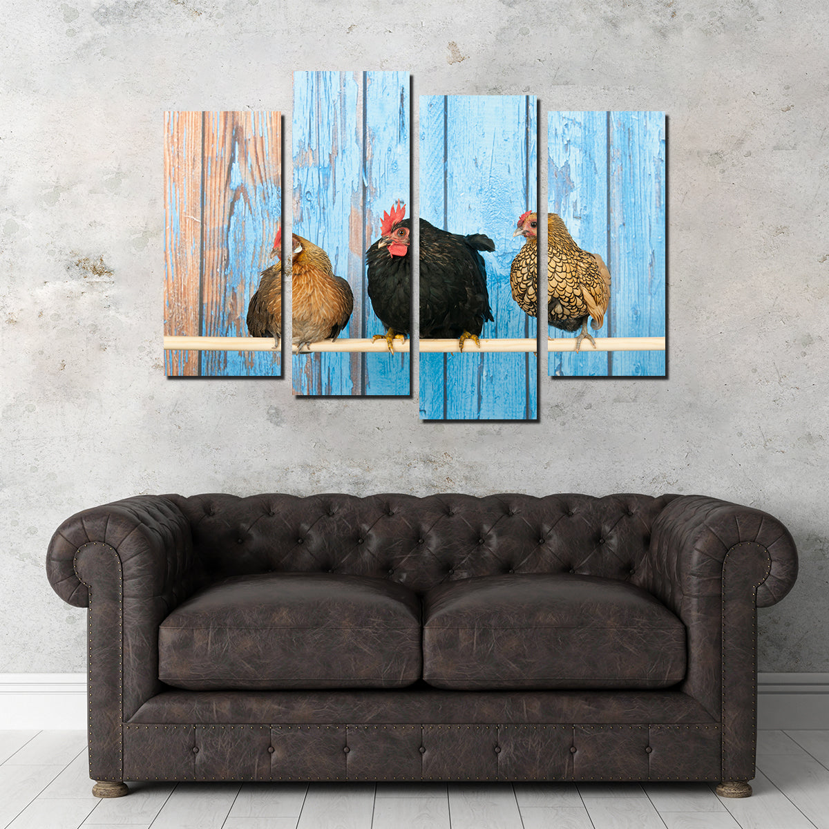 Chickens in Henhouse Wall Art
