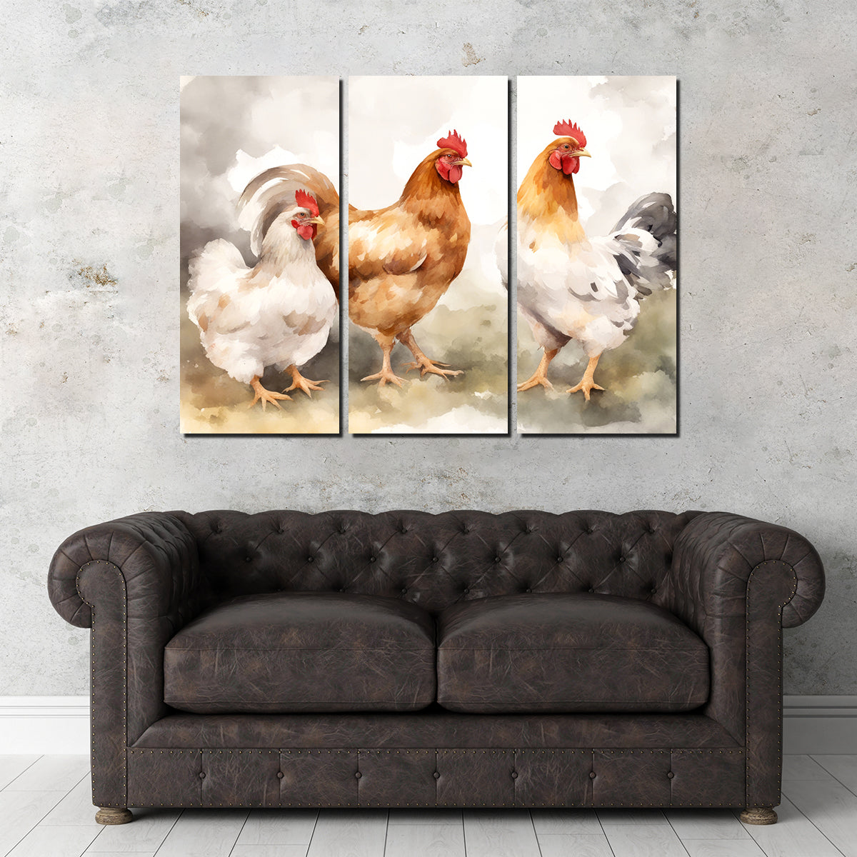 Chicken Watercolor Wall Art
