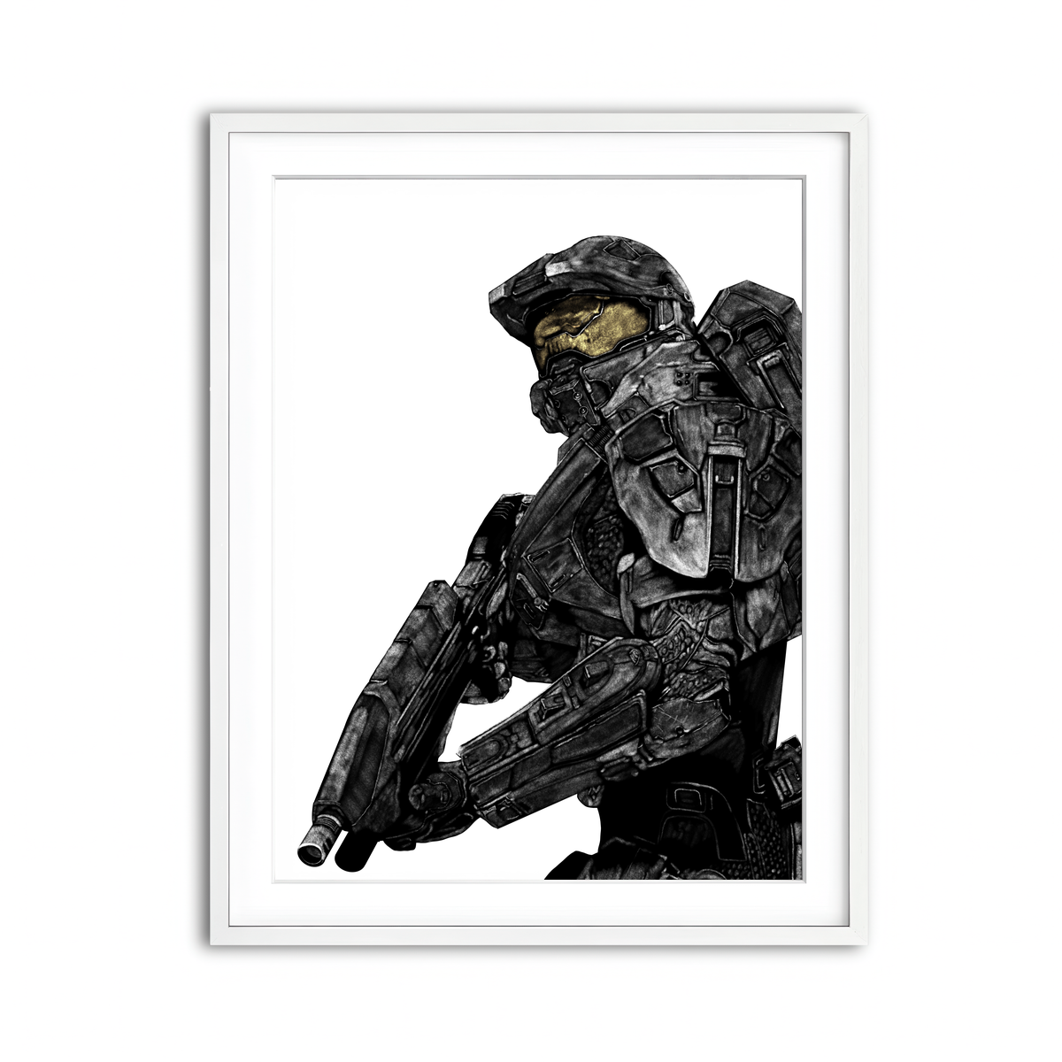 Framed Print 3x4 White