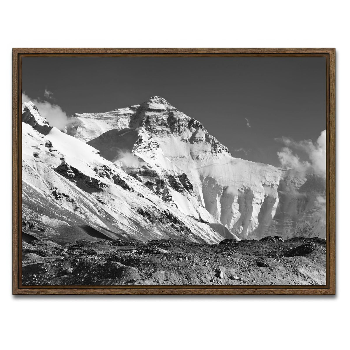 AUTO-MOCKUP WHITE | Chomolungma - Everest | 1 Piece | Walnut Framed Canvas | group=4x3