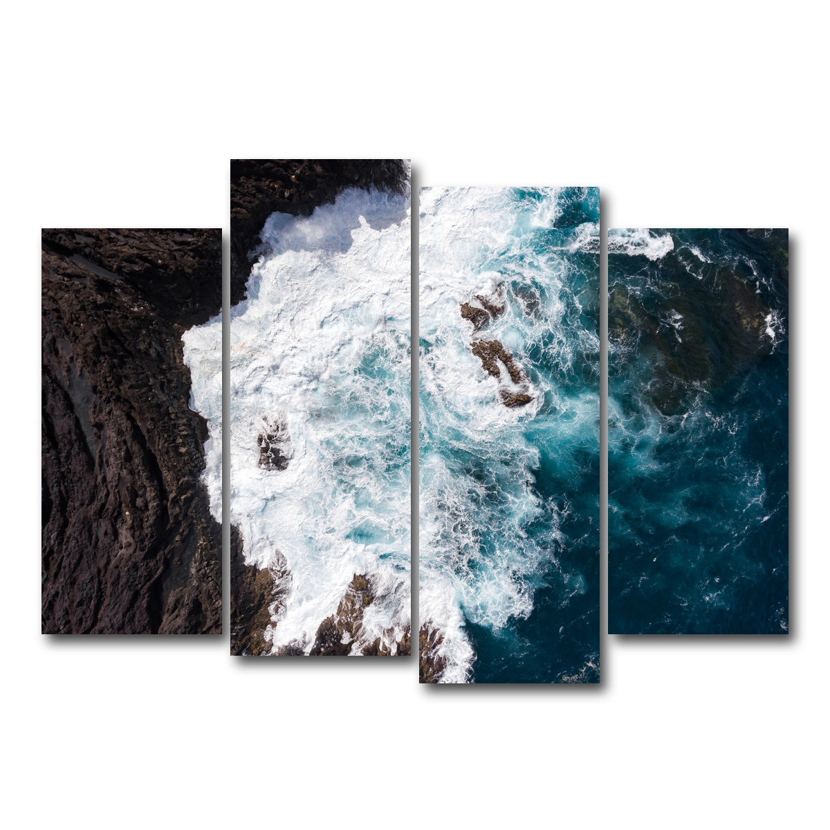 AUTO-MOCKUP WHITE | Choppy Waters | 4 Piece | Gallery Wrap Canvas | group=4_normal