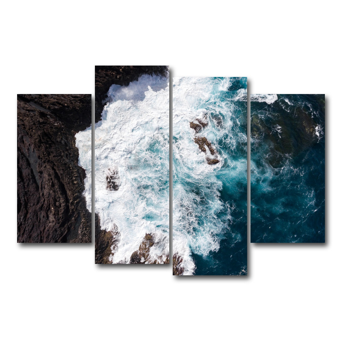 AUTO-MOCKUP WHITE | Choppy Waters | 4 Piece | Gallery Wrap Canvas | group=4_short
