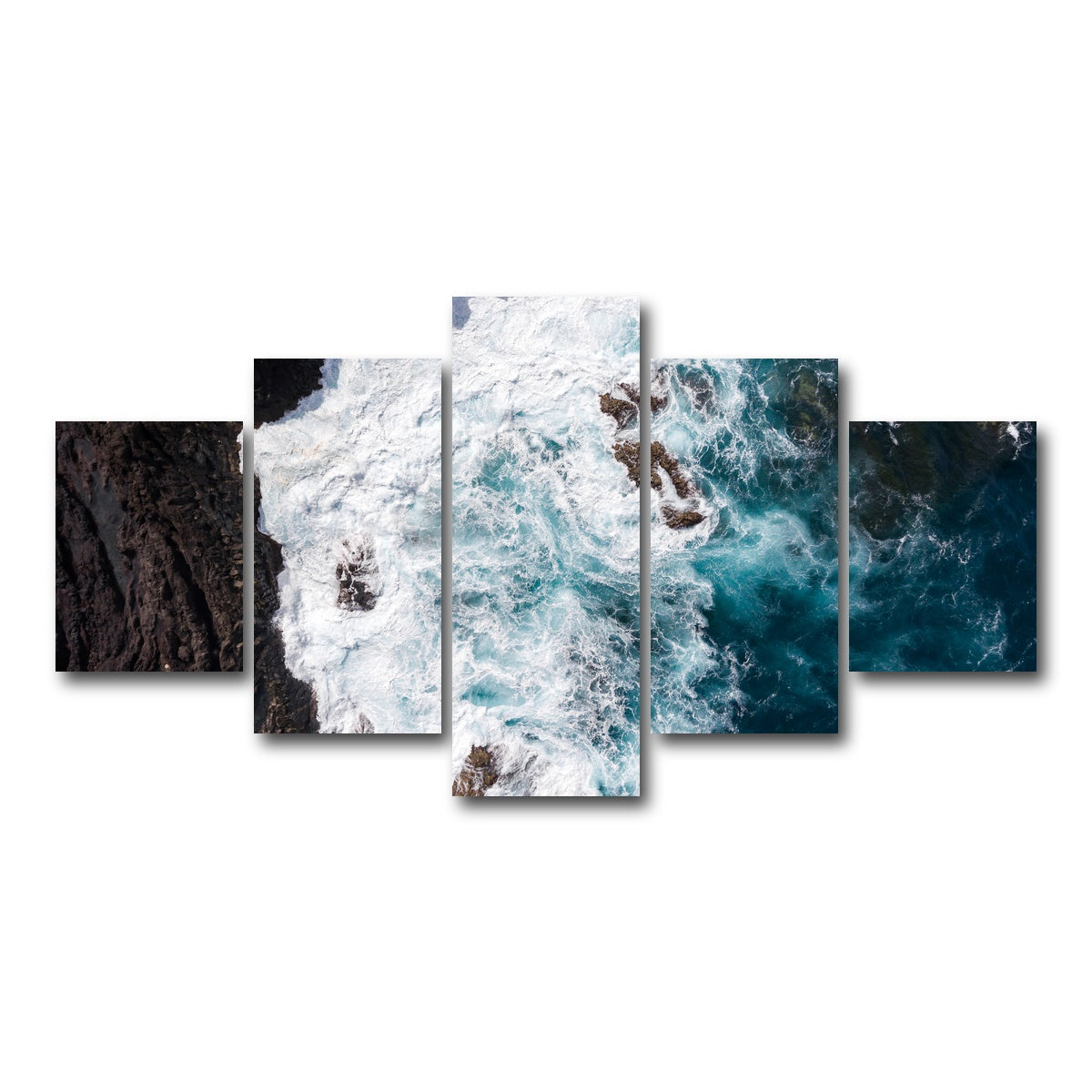 AUTO-MOCKUP WHITE | Choppy Waters | 5 Piece | Gallery Wrap Canvas | group=5_short