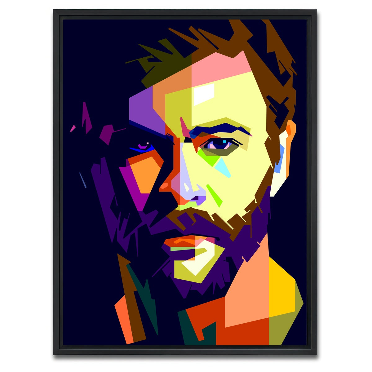AUTO-MOCKUP WHITE | Chris Hemsworth | 1 Piece | Black Framed Canvas | group=3x4