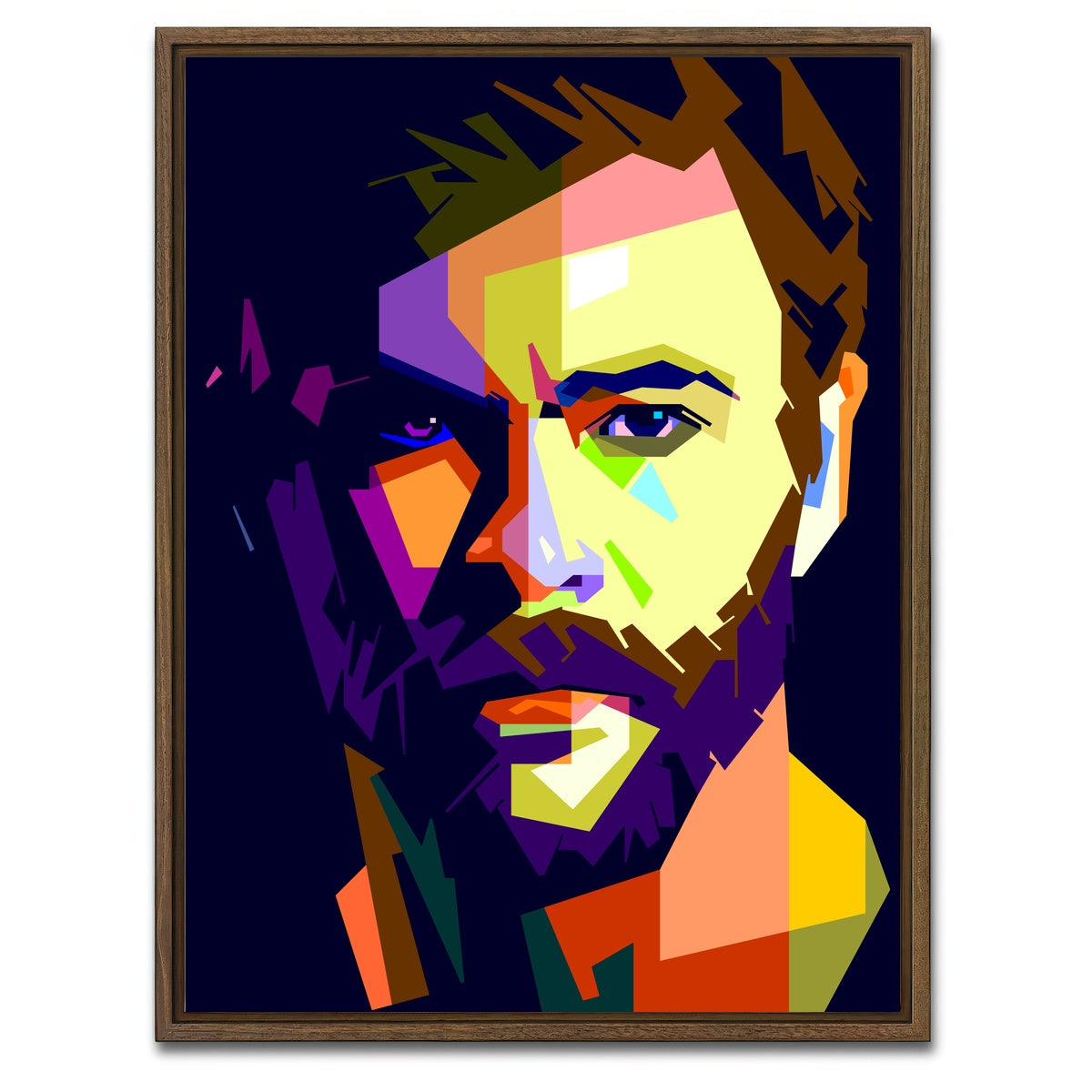 AUTO-MOCKUP WHITE | Chris Hemsworth | 1 Piece | Walnut Framed Canvas | group=3x4