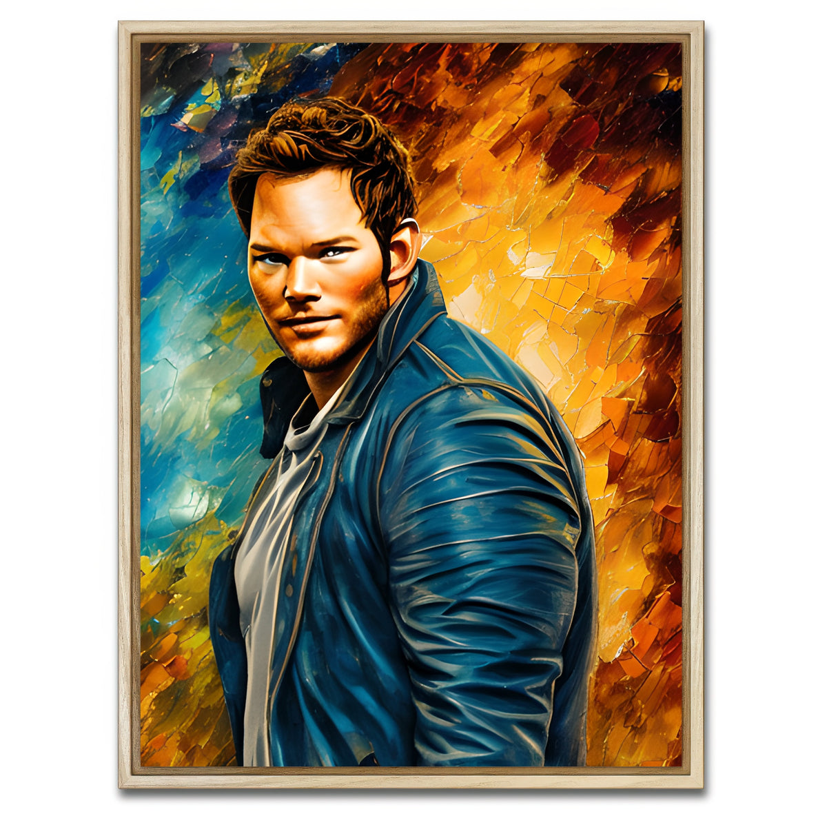 AUTO-MOCKUP WHITE | Chris Pratt | 1 Piece | Natural Framed Canvas | group=3x4
