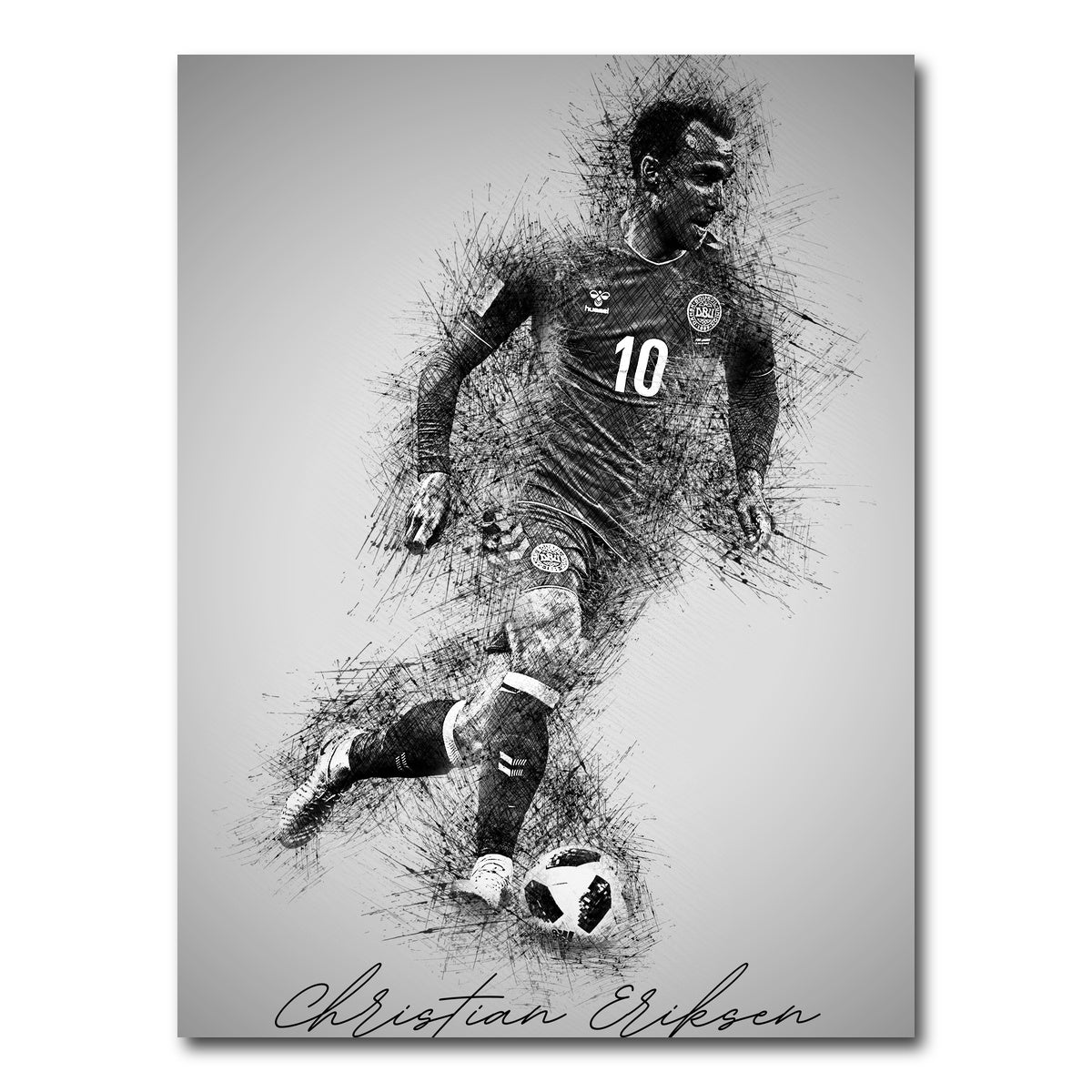 AUTO-MOCKUP WHITE | Christian Eriksen | 1 Piece | Gallery Wrap Canvas | group=3x4