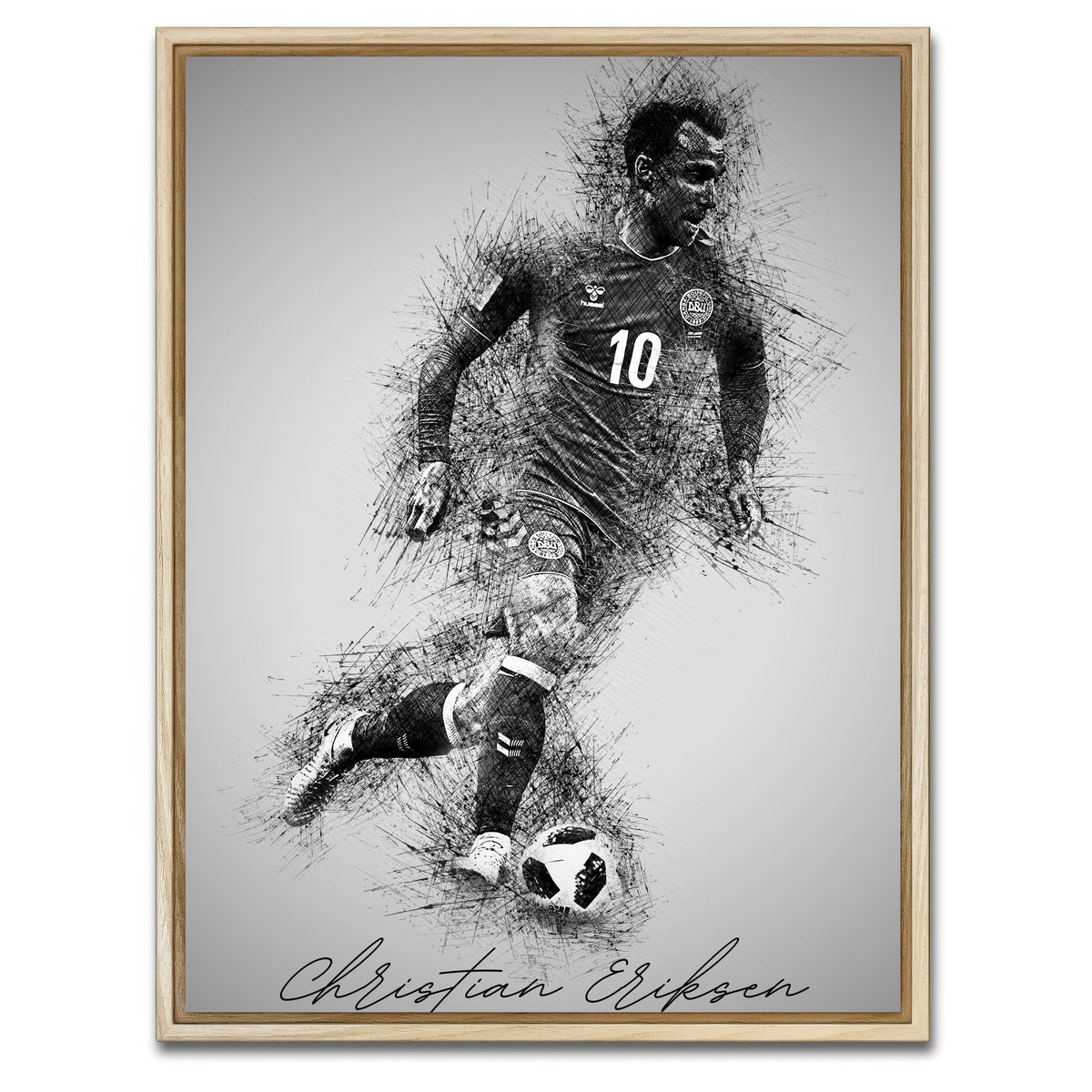 AUTO-MOCKUP WHITE | Christian Eriksen | 1 Piece | Natural Framed Canvas | group=3x4