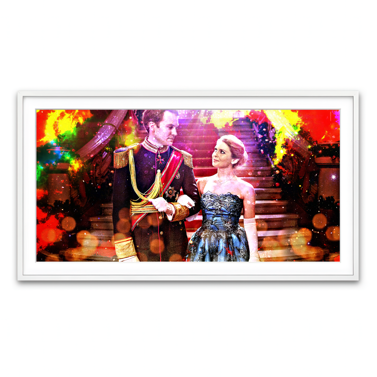 Framed Print 2x1 White