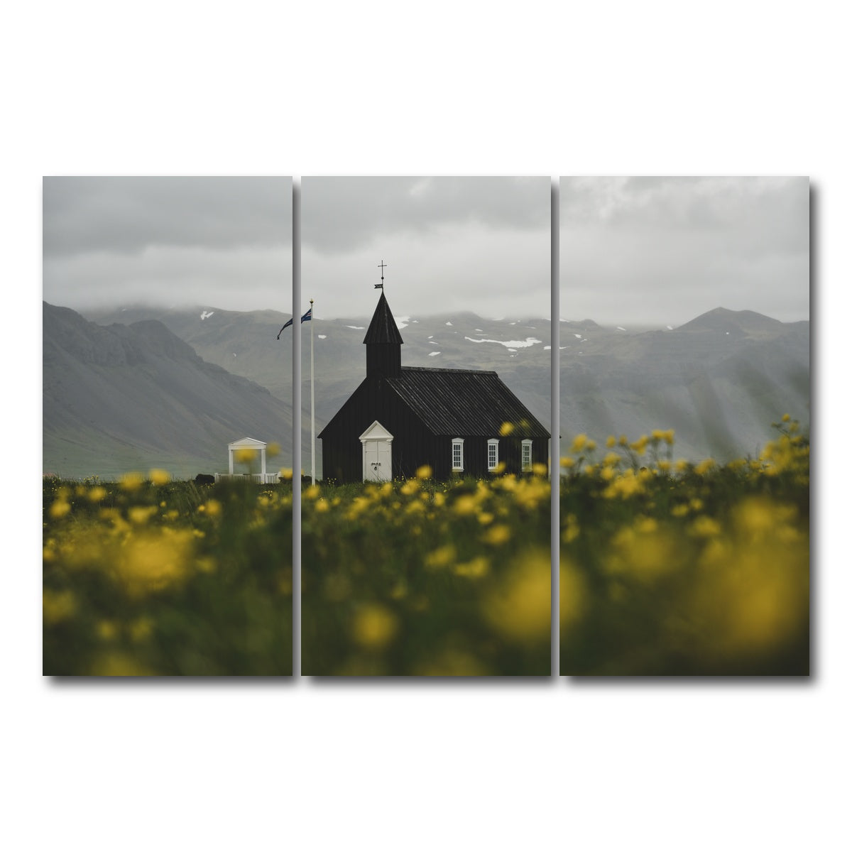 AUTO-MOCKUP WHITE | Church Flowers | 3 Piece | Gallery Wrap Canvas | group=12x24