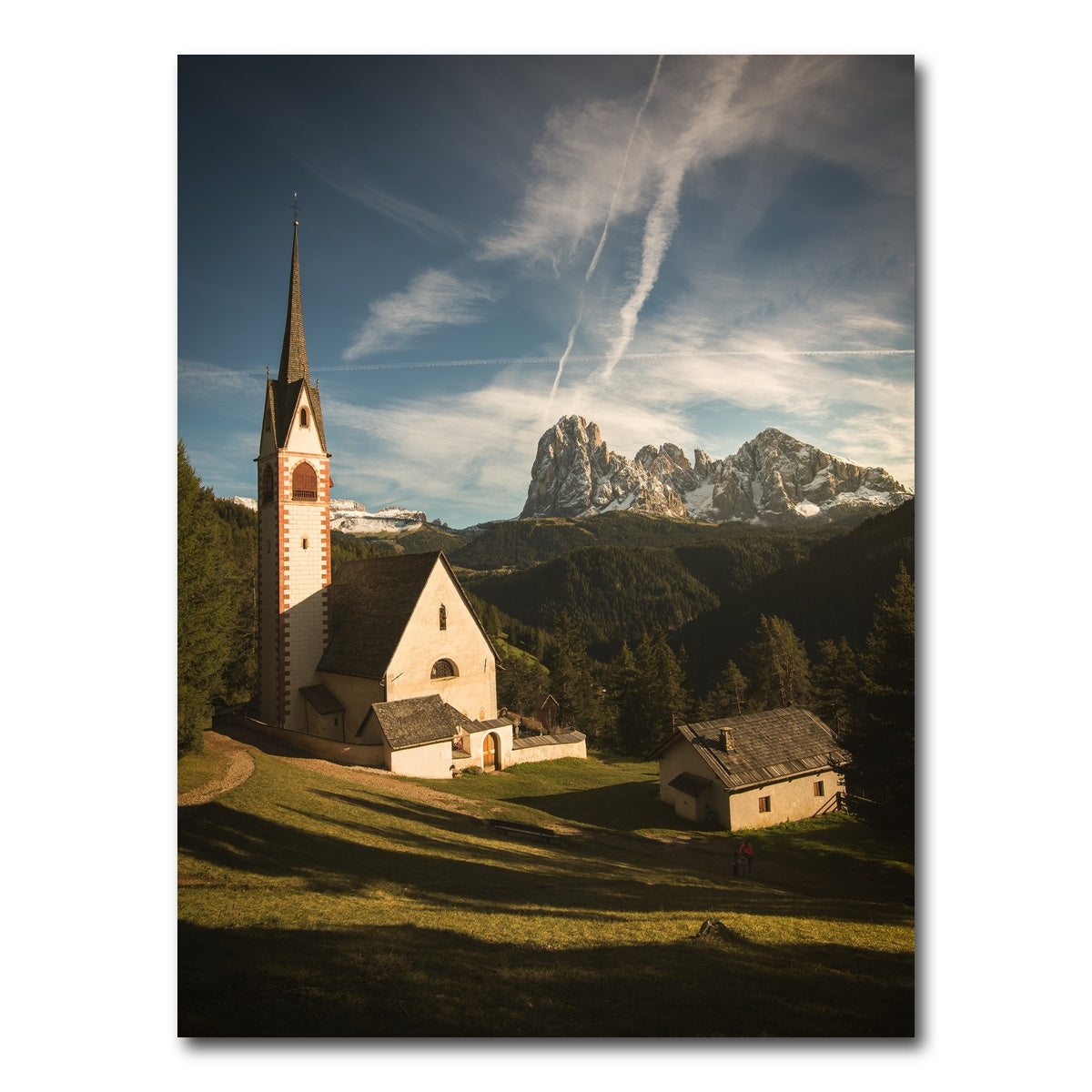 AUTO-MOCKUP WHITE | Church of San Giacomo Ortisei | 1 Piece | Gallery Wrap Canvas | group=3x4